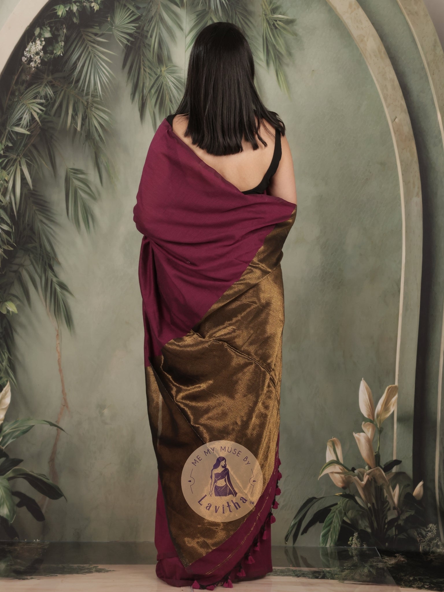 Zarish Magenta Premium Cotton Saree